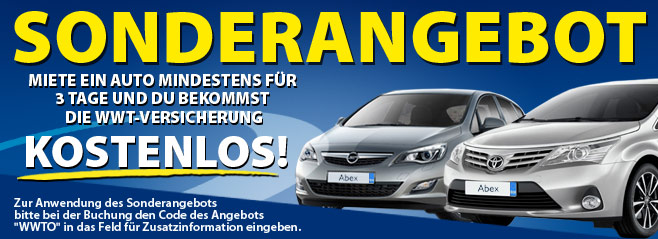 Automiete - Sonderangebot